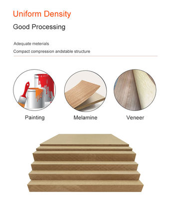 1.5-25mm papier mélamine face à la carte MDF 22X1220X2440mm pour l'étanchéité en Thaïlande